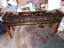 Asian table and two stools