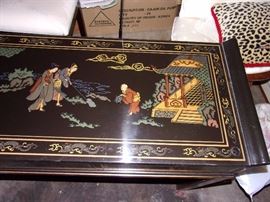 Asian table and two stools