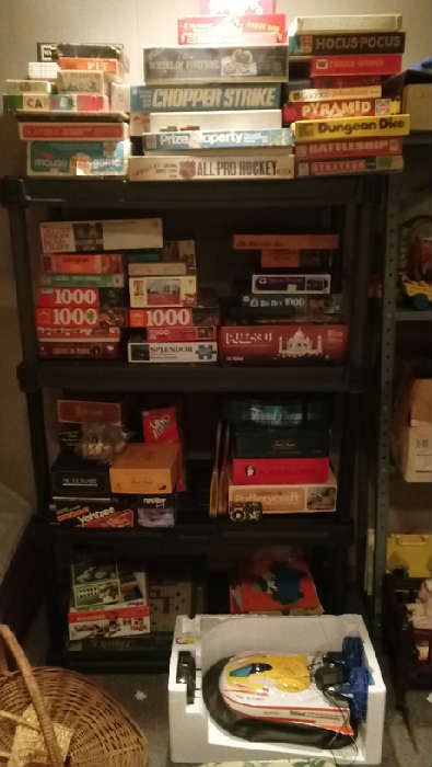 Lots of games and puzzles and vintage toys