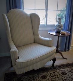 Wing Back Chair & Side Table