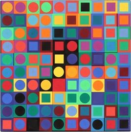 2003 - VICTOR VASARELY (FRENCH/HUNGARIAN, 1906-1997), MIXED MEDIA SCULPTURE, 1969, 'PLANETARY FOLKLORE PARTICIPATIONS NO. 1'