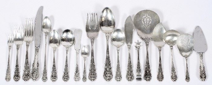 1004 - WALLACE 'SIR CHRISTOPHER' STERLING FLATWARE, 114 PIECES