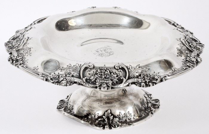 1015 - REED & BARTON 'FRANCIS I' STERLING COMPOTE, H 5", DIA 10 1/2"