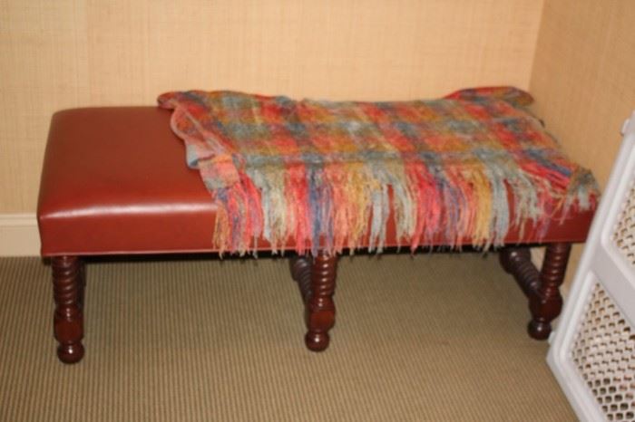 Bench and Colorful Throw