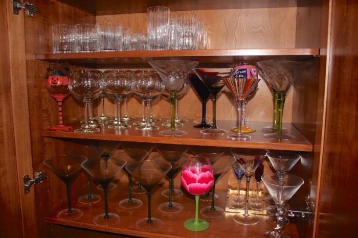 Assorted Stemware and Glassware