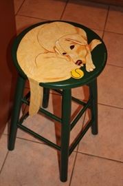 Stenciled Stool