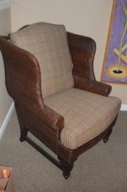 Rattan Wing Chair