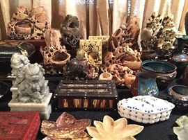 Antique Hand Carved Soapstone & more...