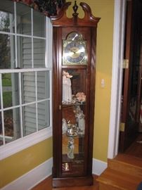Lighted grandmother clock curio