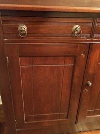 Detail of stepback cuboard