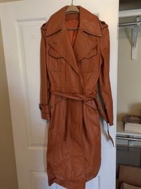 Vintage woman's "leather" trench coat