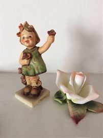 Hummel and Lenox flower