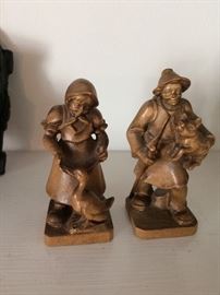 Carved wood figures, German style