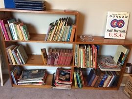 Vintage children's books, assorted books and magazine. Another book case with books in master bedroom too. Book case also for sale -nice shape.