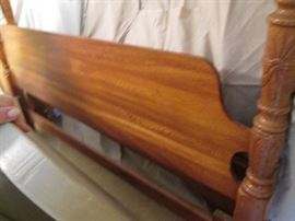 Carved details on bed posts