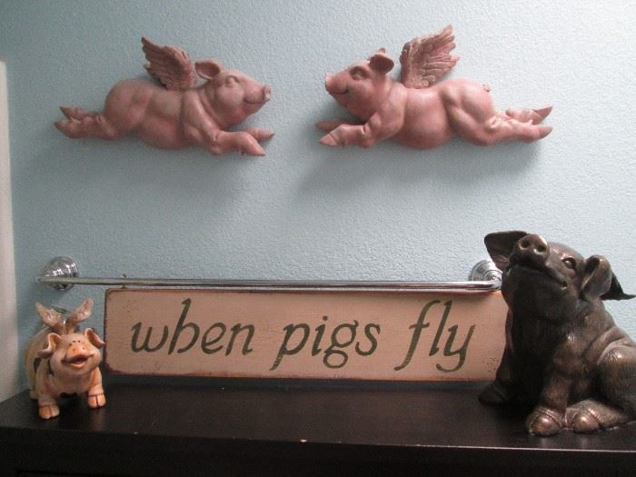 For "Pig Lovers" everywhere, we have quite the collection of many different items throughout the house!