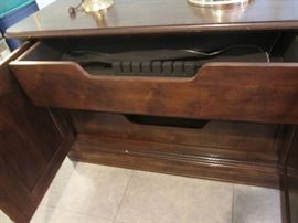 Interior view 0f Credenza with silverware drawer