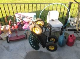 Tots Table and Chairs and another Riding Toy