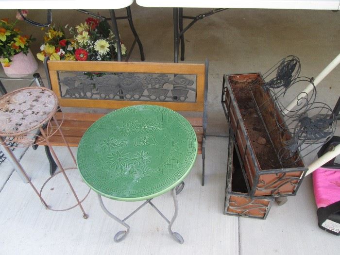 Small Bench, Planter Boxes and Accent pieces