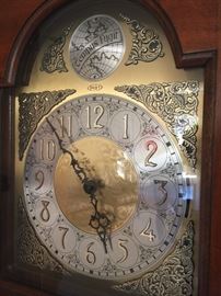 55. Pearl Tempus Fugit Grandfather Clock (16" x 9" x 76")