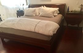 70. King Sized Cherry Sleigh Bed Frame