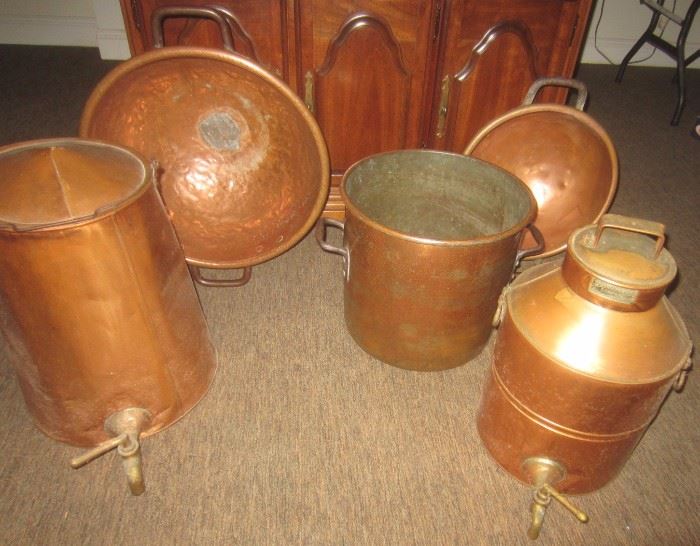 LOTS OF GREAT ANTIQUE COPPER - MUCH MORE NOT SHOWN