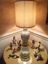 Herend lamp & figurines