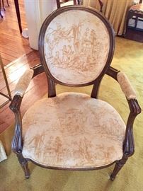 Armchair in toile