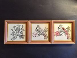 Framed ceramic tiles