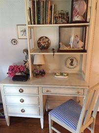 Student desk and shelving, with chair