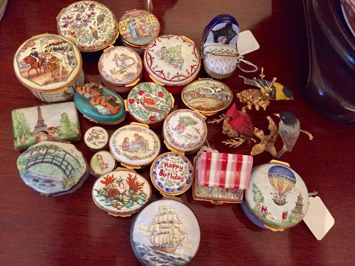 Halcyon Days Enamel boxes and Limoges 