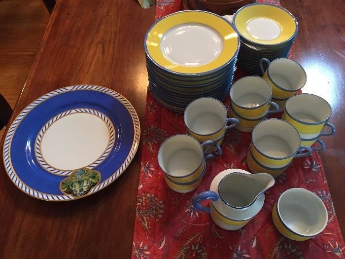 Limoges breakfast set. Claude Monet at Giverney by CH Field Haviland 