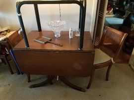 DUNCAN PHYFE TABLE AND CHAIRS