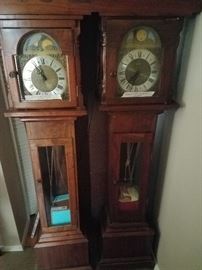 TWO, YES TWO GRANDFATHER CLOCKS