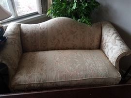 ONE OF A PAIR OF LOVESEATS