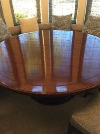 Fremarc 72' round table with custom lazy Susan (not shown) look at that finish!!