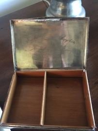 sterling antique cigarette box