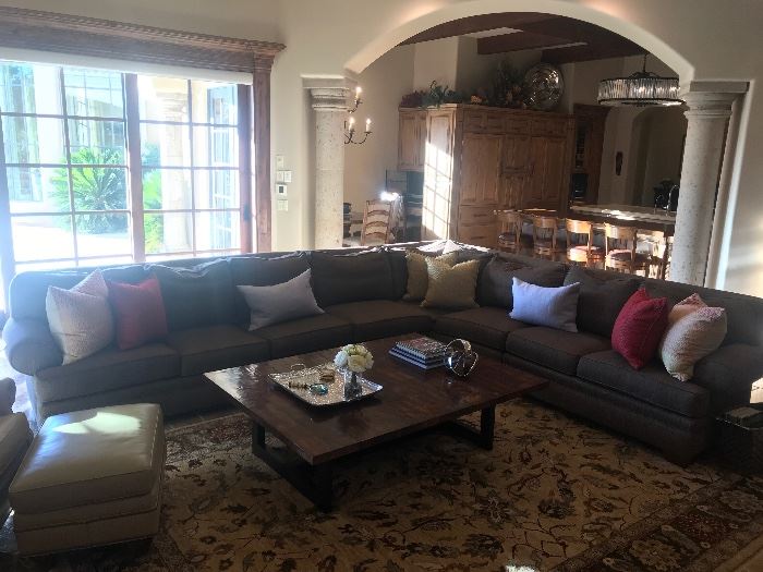 large sectional & coffee table