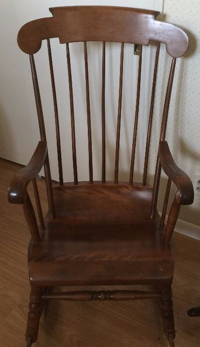 Nichols & Stone Design of Antique Gungstol Rocking Chair