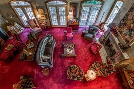 View of the large living area from above.