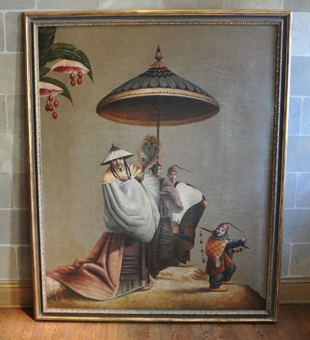 Very large painting acquired from Avanti.  It is entitled "Observance" and is from John Richard, a company of fine home furnishings, art and accessories.