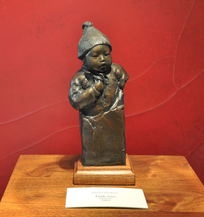 Original Glenna Goodacre Bronze entitled, "Little Guo", #25 of 25, 10" tall