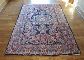 Old hand woven in Iran Sarouk rug, 4' by 6' 8", appraised in 1982 for $6,000