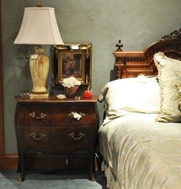 Boulle bedside chest, etc.