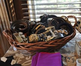 Just some of the many fine ladies belts