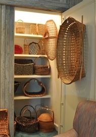 A closet full of wonderful baskets, many fine quality