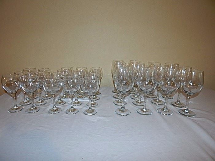Large and Small Wine Glasses