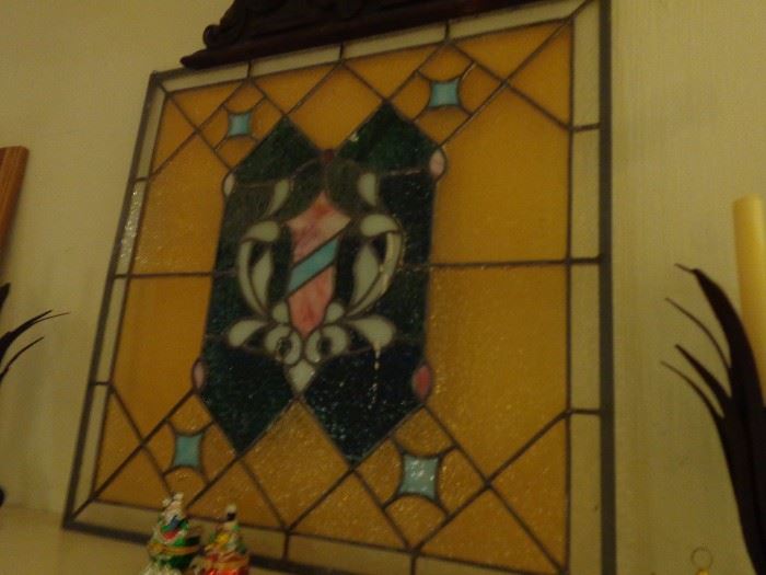 A wonderful stain glass panel , perfect condition