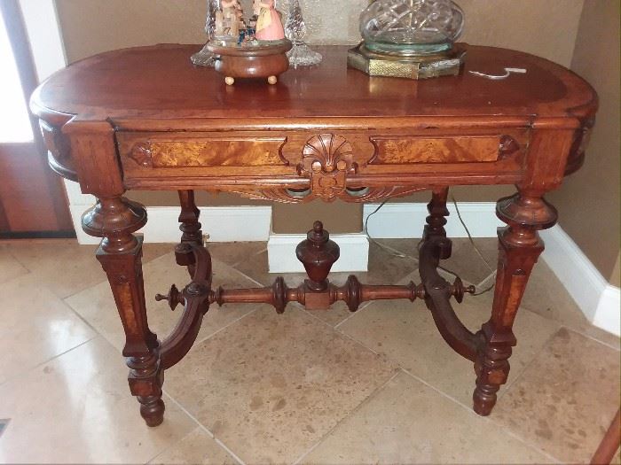 Victorian Renaissance Revival Library /Desk Table  