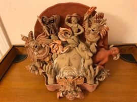 "El Milenion"  Ceramic sculpture by renowned      Oaxacan artist Angelica Vasquez Cruz